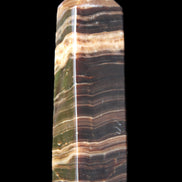 Chocolate Calcite obelisk 119*32mm 270g in UV light  - Rocks and Things Store