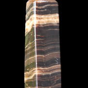 Chocolate Calcite obelisk 119*32mm 270g in UV light  - Rocks and Things Store