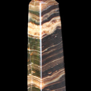 Chocolate Calcite obelisk 119*32mm 270g in UV light  - Rocks and Things Store