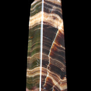 Chocolate Calcite obelisk 119*32mm 270g in UV light  - Rocks and Things Store