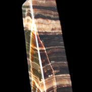 Chocolate Calcite obelisk 119*32mm 270g in UV light  - Rocks and Things Store