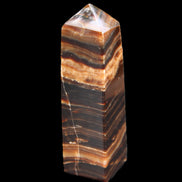 Chocolate Calcite obelisk 119*32mm 270g in UV light  - Rocks and Things Store
