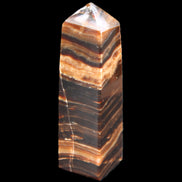 Chocolate Calcite obelisk 119*32mm 270g in UV light  - Rocks and Things Store