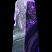 Chocolate Calcite obelisk 111*35mm 208g in UV light - Rocks and Things Store