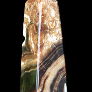 Chocolate Calcite obelisk 111*35mm 208g in UV light - Rocks and Things Store