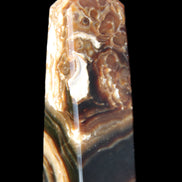 Chocolate Calcite obelisk 111*35mm 208g in UV light - Rocks and Things Store