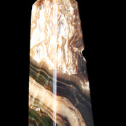 Chocolate Calcite obelisk 111*35mm 208g in UV light - Rocks and Things Store