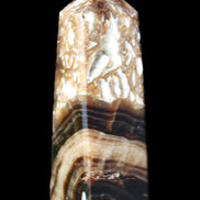 Chocolate Calcite obelisk 111*35mm 208g in UV light - Rocks and Things Store