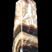 Chocolate Calcite obelisk 111*35mm 208g in UV light - Rocks and Things Store