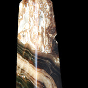 Chocolate Calcite obelisk 111*35mm 208g in UV light - Rocks and Things Store