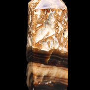 Chocolate Calcite obelisk 111*35mm 208g in UV light - Rocks and Things Store