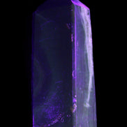 Chocolate Calcite obelisk 93*33mm 177g in UV light - Rocks and Things Store