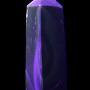 Chocolate Calcite obelisk 93*33mm 177g in UV light - Rocks and Things Store