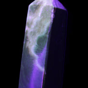 Chocolate Calcite obelisk 93*33mm 177g in UV light - Rocks and Things Store