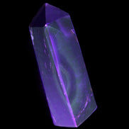 Chocolate Calcite obelisk 93*33mm 177g in UV light - Rocks and Things Store