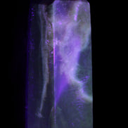 Chocolate Calcite obelisk 93*33mm 177g in UV light - Rocks and Things Store