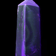 Chocolate Calcite obelisk 93*33mm 177g in UV light - Rocks and Things Store