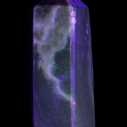 Chocolate Calcite obelisk 93*33mm 177g in UV light - Rocks and Things Store