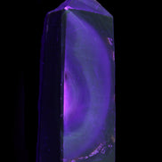 Chocolate Calcite obelisk 93*33mm 177g in UV light - Rocks and Things Store