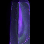 Chocolate Calcite obelisk 93*33mm 177g in UV light - Rocks and Things Store