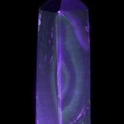 Chocolate Calcite obelisk 93*33mm 177g in UV light - Rocks and Things Store