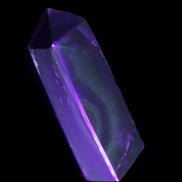 Chocolate Calcite obelisk 93*33mm 177g in UV light - Rocks and Things Store