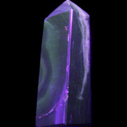 Chocolate Calcite obelisk 93*33mm 177g in UV light - Rocks and Things Store