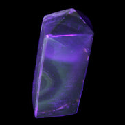 Chocolate Calcite obelisk 93*33mm 177g in UV light - Rocks and Things Store