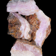 Pink Aragonite with ironstone 4 stones 40-58mm 175g in UV light - Rocks and Things Store