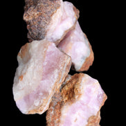 Pink Aragonite with ironstone 4 stones 40-58mm 175g in UV light - Rocks and Things Store