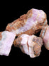 Pink Aragonite with ironstone 4 stones 40-58mm 175g in UV light - Rocks and Things Store
