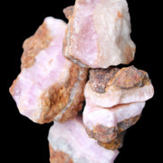 Pink Aragonite with ironstone 4 stones 40-58mm 175g in UV light - Rocks and Things Store