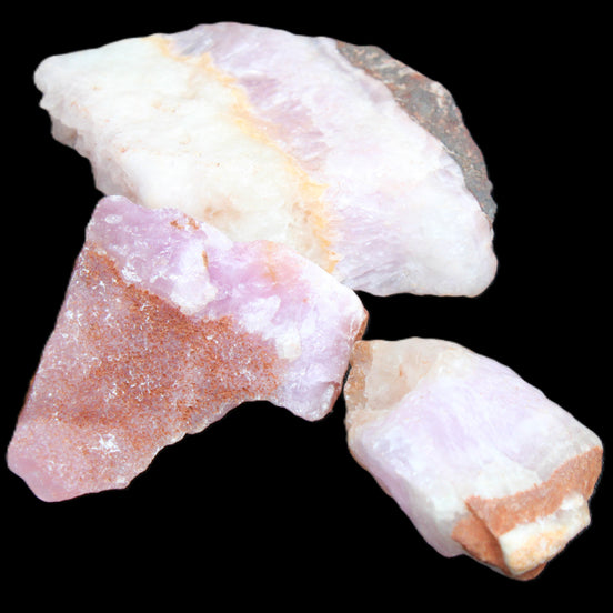 Pink Aragonite 3 stones 30-50mm 50g in UV light - Rocks and Things Store