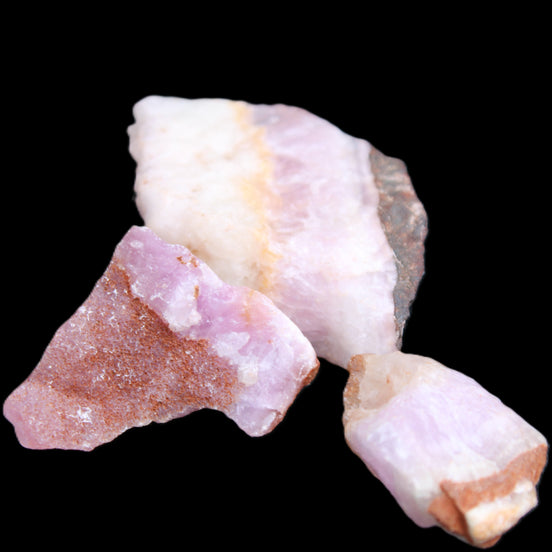 Pink Aragonite 3 stones 30-50mm 50g in UV light - Rocks and Things Store