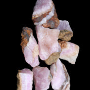 Pink Aragonite 9 small stones 23-35mm 77g in UV light - Rocks and Things Store