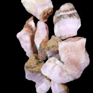 Pink Aragonite 9 small stones 23-35mm 77g in UV light - Rocks and Things Store