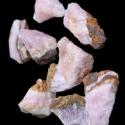 Pink Aragonite 9 small stones 23-35mm 77g in UV light - Rocks and Things Store