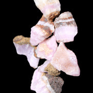 Pink Aragonite 9 small stones 23-35mm 77g in UV light - Rocks and Things Store