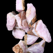 Pink Aragonite 9 small stones 23-35mm 77g in UV light - Rocks and Things Store