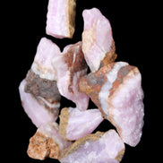 Pink Aragonite 9 small stones 23-35mm 77g in UV light - Rocks and Things Store