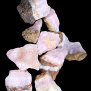 Pink Aragonite 9 small stones 23-35mm 77g in UV light - Rocks and Things Store