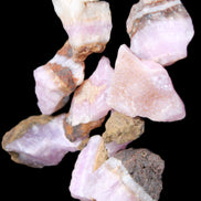 Pink Aragonite 9 small stones 23-35mm 77g in UV light - Rocks and Things Store