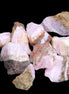 Pink Aragonite 9 small stones 23-35mm 77g in UV light - Rocks and Things Store