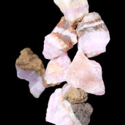 Pink Aragonite 9 small stones 23-35mm 77g in UV light - Rocks and Things Store