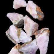 Pink Aragonite 9 small stones 23-35mm 77g in UV light - Rocks and Things Store