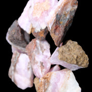 Pink Aragonite 9 small stones 23-35mm 77g in UV light - Rocks and Things Store