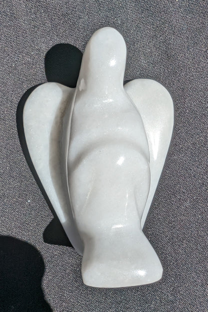 White Onyx hand-carved Angel 172g