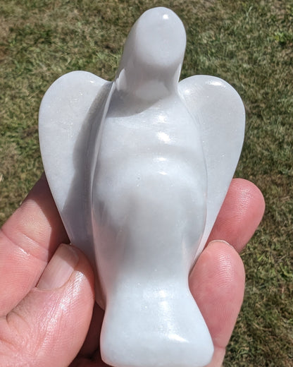 White Onyx hand-carved Angel 172g