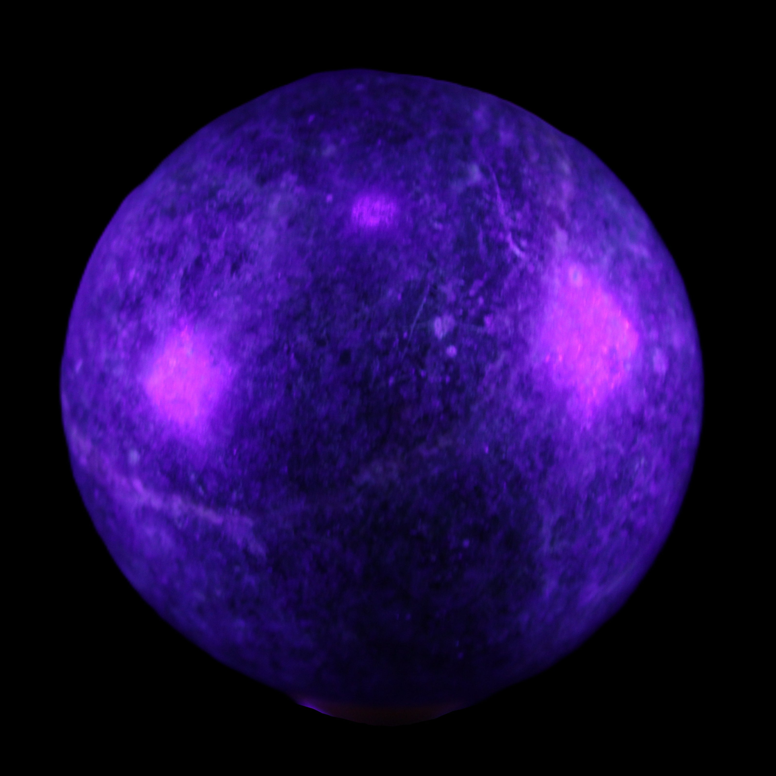 Amazonite sphere 679g in UV light - Rocks and Things Store