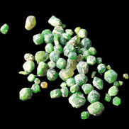 Green Garnets from Pakistan approx. 20-60 tiny crystals 10g in sunlight - Rocks and Things Store